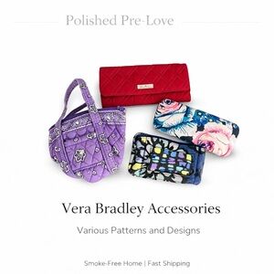 Vera Bradley Bundle – Wallet, Tote, Glasses Case & ID Pouche (4 Pieces)